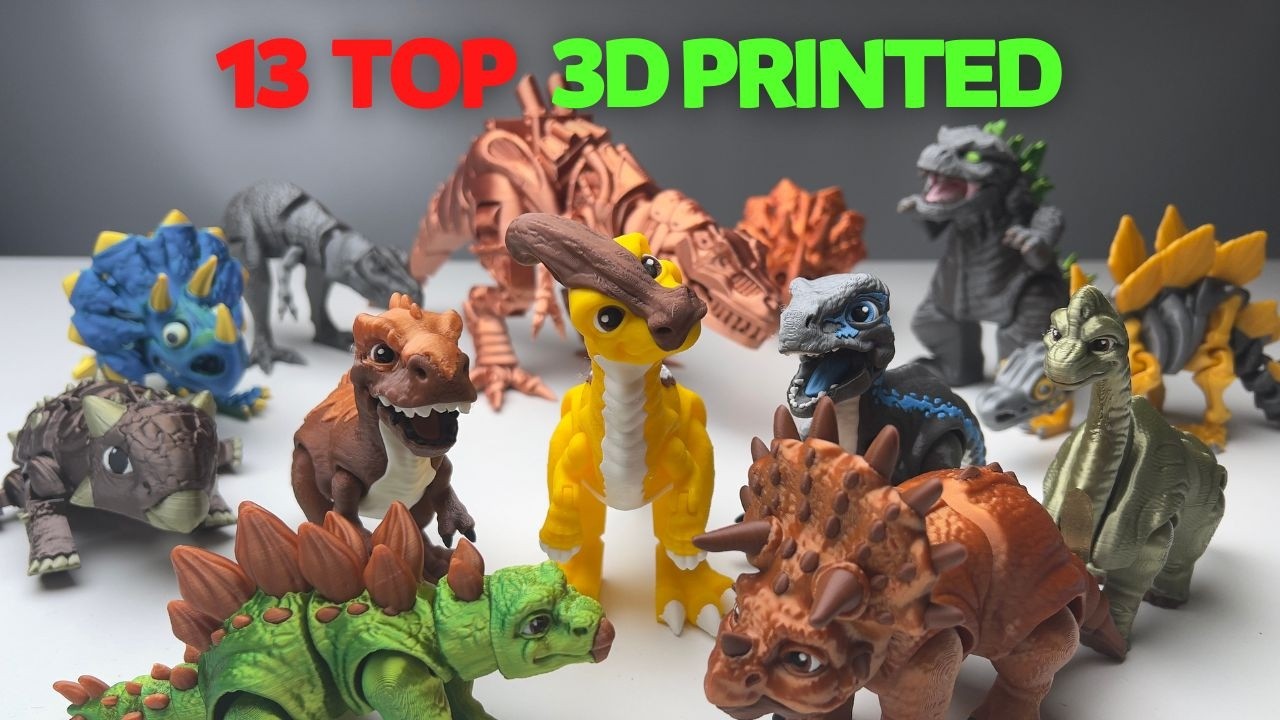 13 BEST 3D Printed Dinosaurs - Printed on BambuLab A1, P1P, A1 mini and Creality K1, Ender 3 S1 Pro
