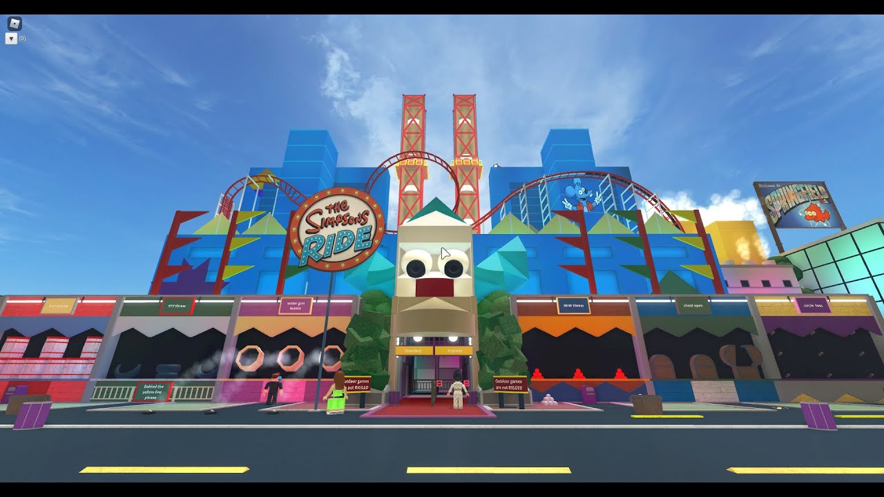 Roblox Theme Park Tycoon 2 Universal Studios The Simpsons Ride