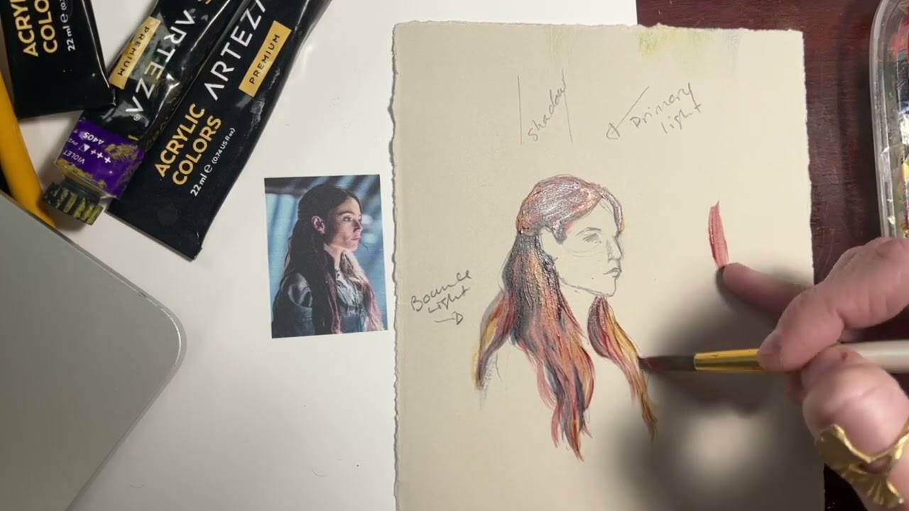 Acrylics Demo: hair