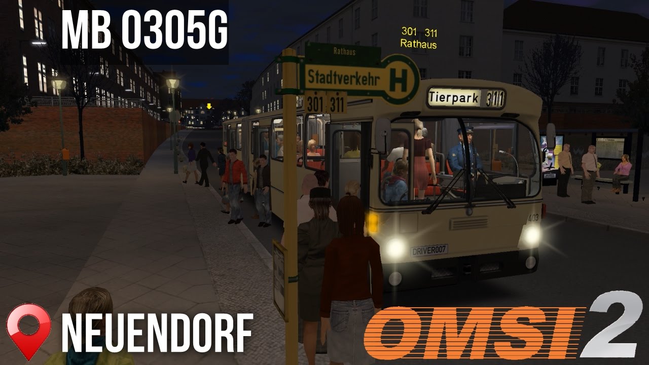OMSI 2 - Neuendorf, Line 311, MB O305G (Night)