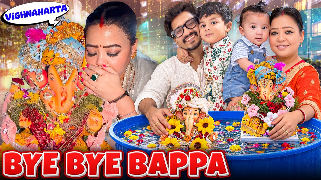 Emotional Wali Bye Bye Ganpati Ji Ko🥹| Bharti Singh | Harssh Limbachiyaa | Golla | Yash