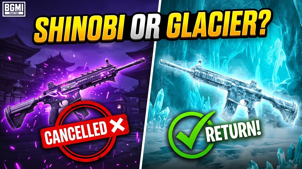 BGMI M416 GLACIER CRATE OPENING 😱 SHINOBI M416 CANCELLED OR RETURN?