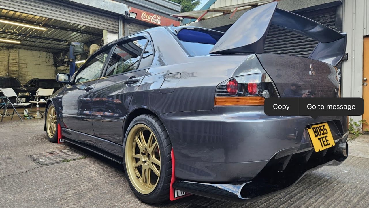 MITSUBISHI EVO 9 WIDE WINGS PREPPING AND PAINTING RESTORING FRONT END