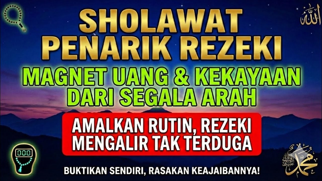 Sholawat Penarik Rezeki & Pelunas Hutang | Tenangkan Hati Malam Ini