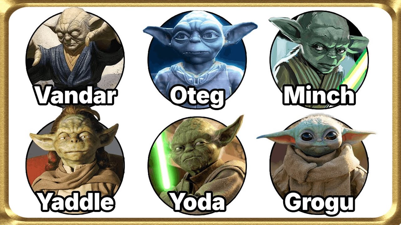 Jedes bekannte MITGLIED der YODA SPEZIES ERKLÄRT!
