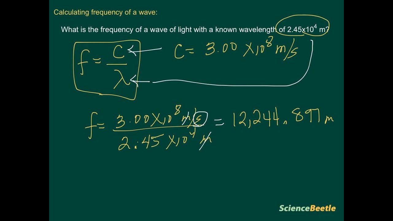 Calculating frequency of a wave
