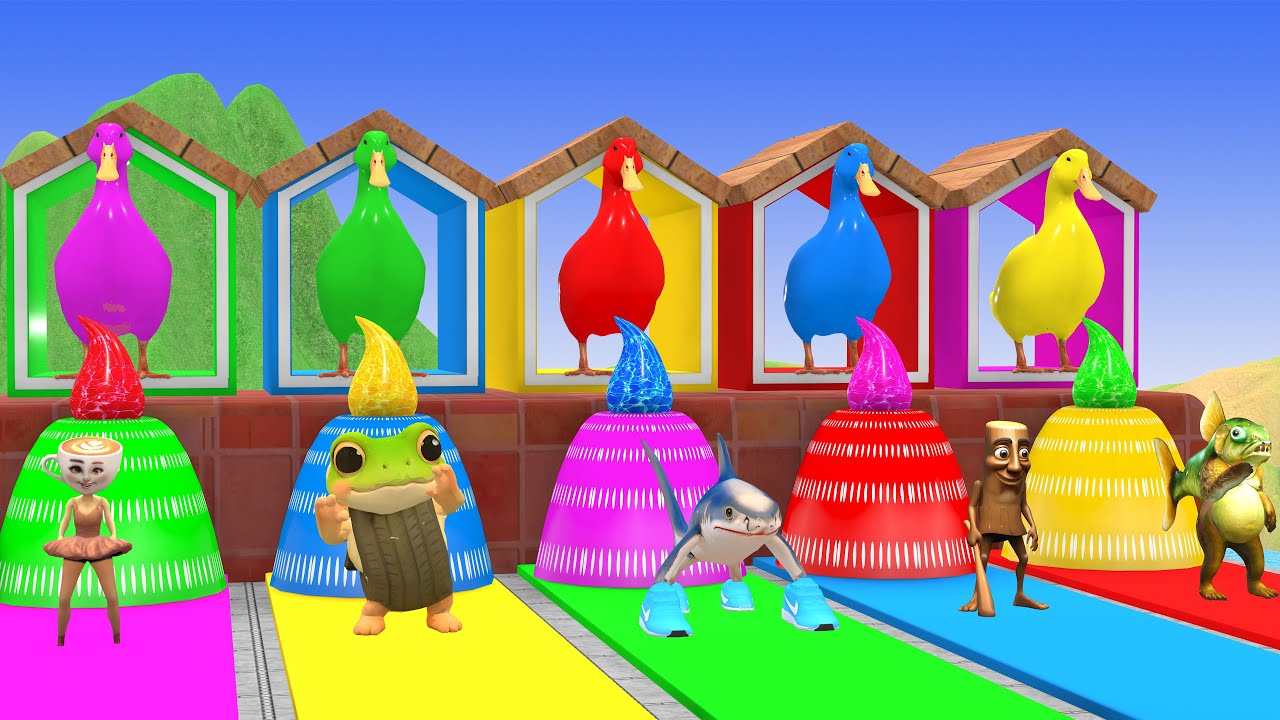 Long Slide Game With Elephant Gorilla Buffalo Hippopotamus Tiger 3d Animal Game Funny 3d Animal