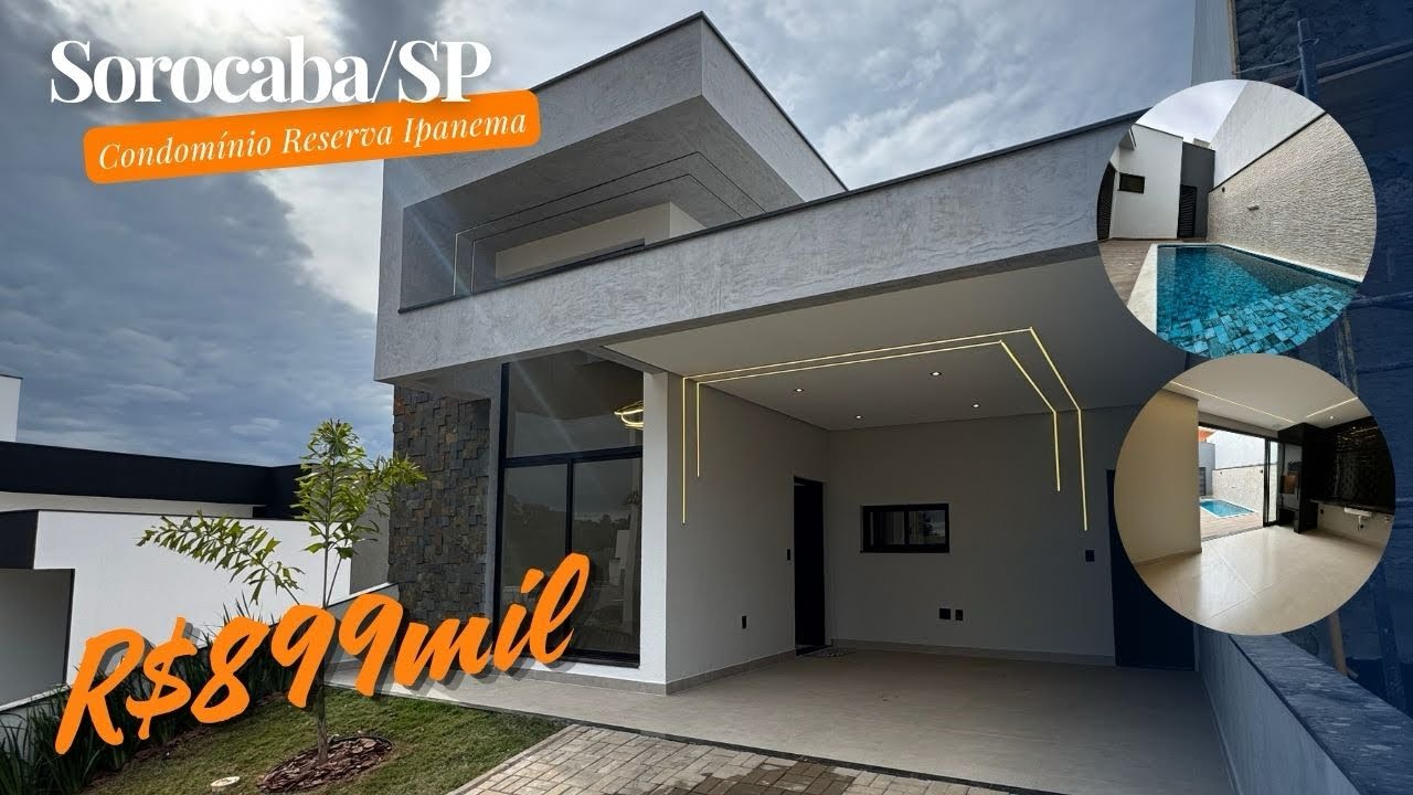 Sorocaba/SP-Condominio Reserva Ipanema! Piscina, Caixa de som, suíte c/closet!