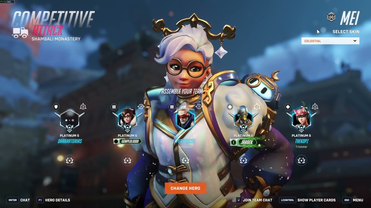 try to win on every hero (not named doomfist and wrecking ball and roadhog) mei