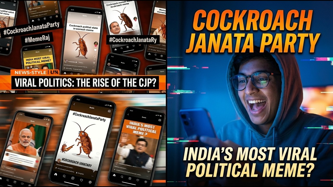 India&rsquo;s Viral Cockroach Political Party Explained 💀 #shorts #cjp #cocroach