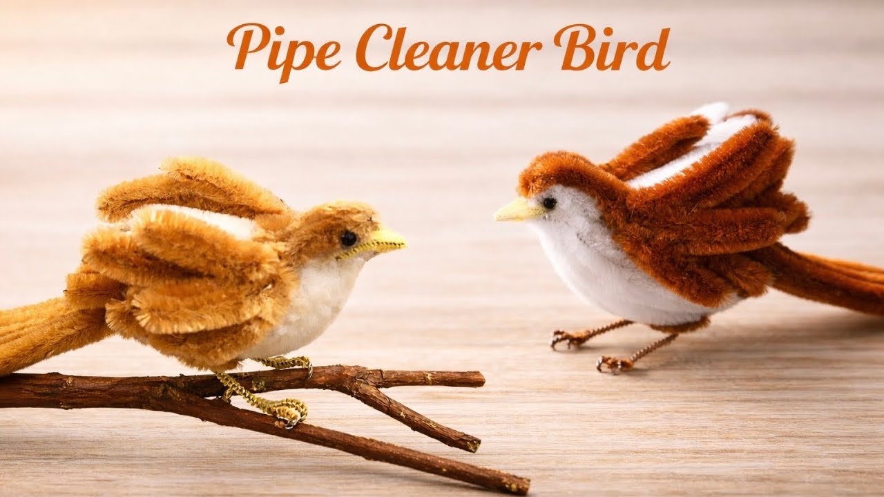 Making a Pipe Cleaner Bird  - Step by Step