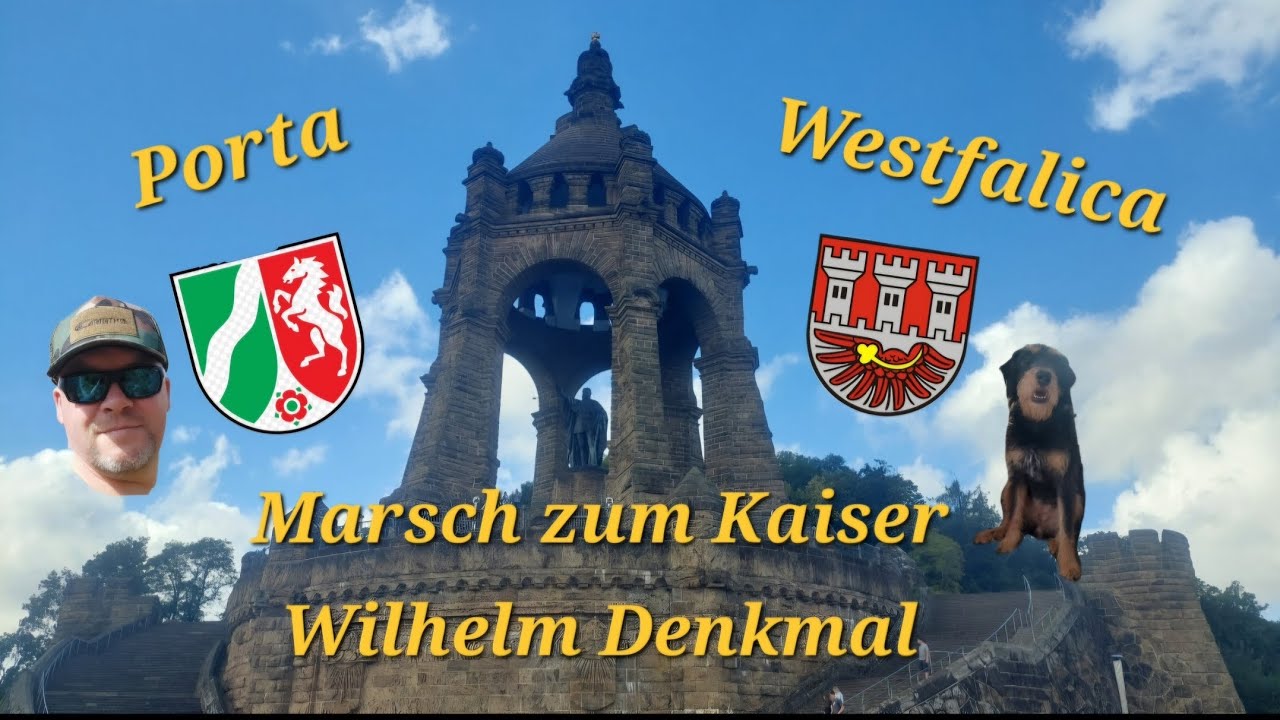 Der Waldmeiker auf dem Marsch zum Kaiser Wilhelm Denkmal in Porta Westfalica... 🐕‍🦺🚶