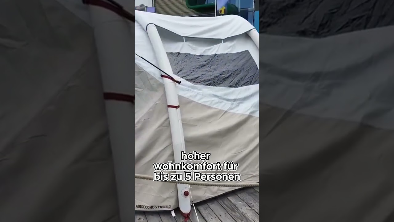 Quechua Familienzelt aufblasbar Air Seconds 4.2 Polybaumwolle - 4 Personen in 2 Kabinen