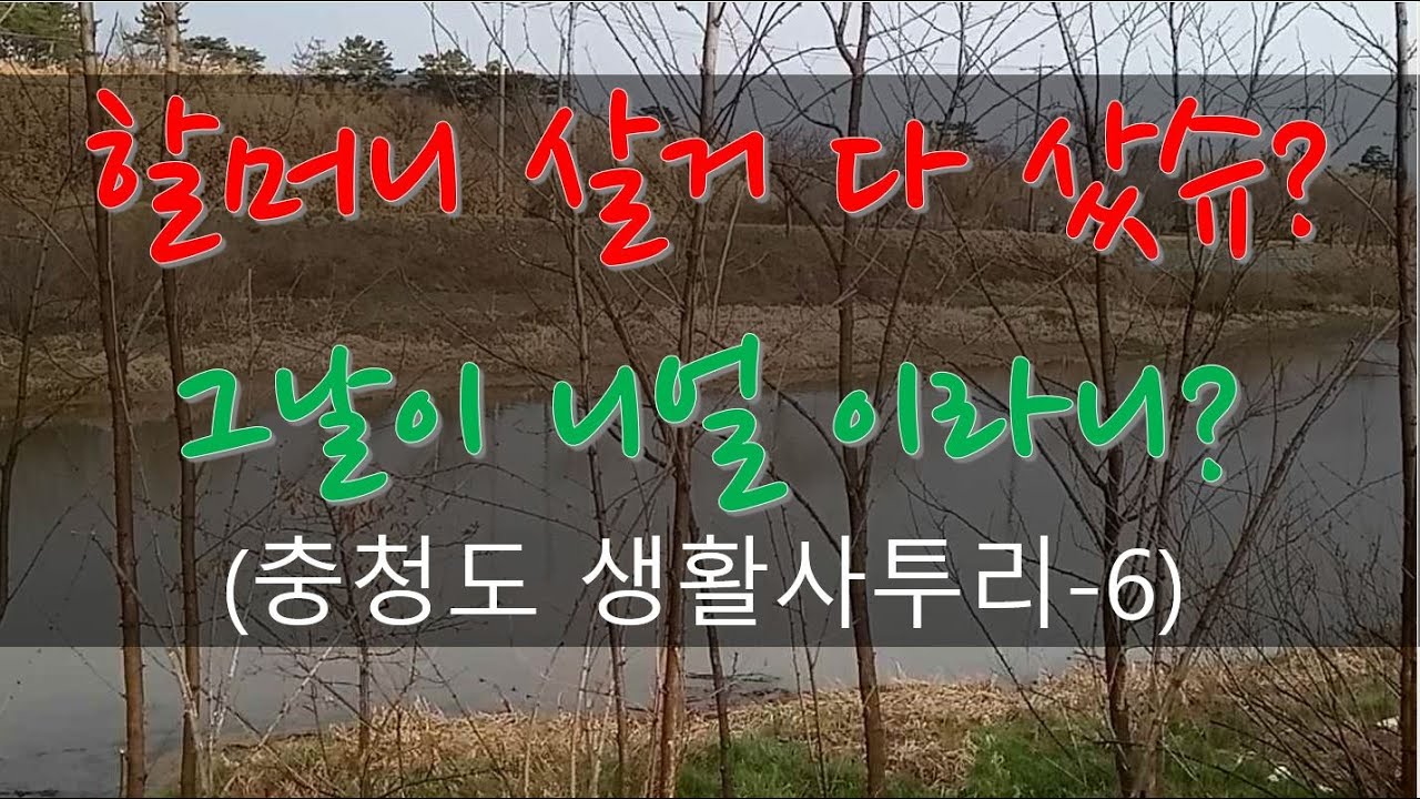 충청도 생활사투리- 할머니허구 철수의 대화를 들어봐요.
