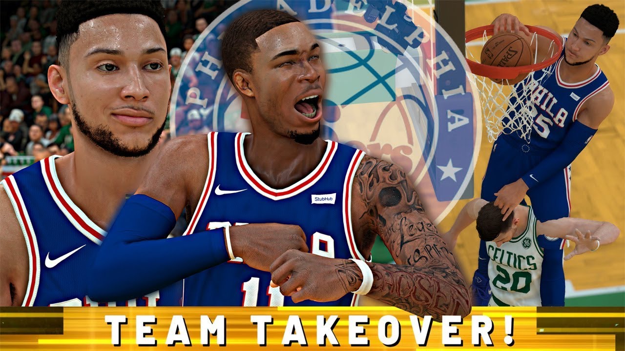 NBA 2K19 MyCAREER — Командный захват! БЕН СИММОНС ДЕЛАЕТ НЕВЕРОЯТНЫЕ КОНТАКТНЫЕ ДАНКИ!