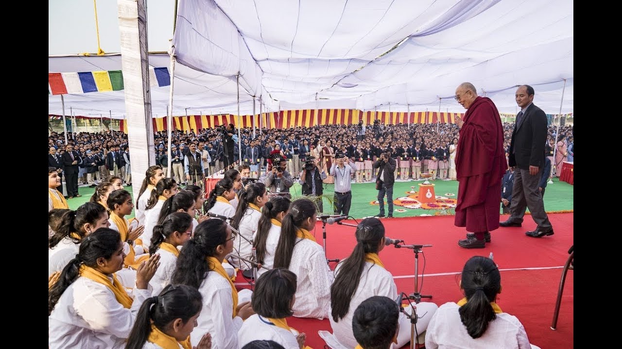 His Holiness the Dalai Lama visits Salwan Public School (Full length)