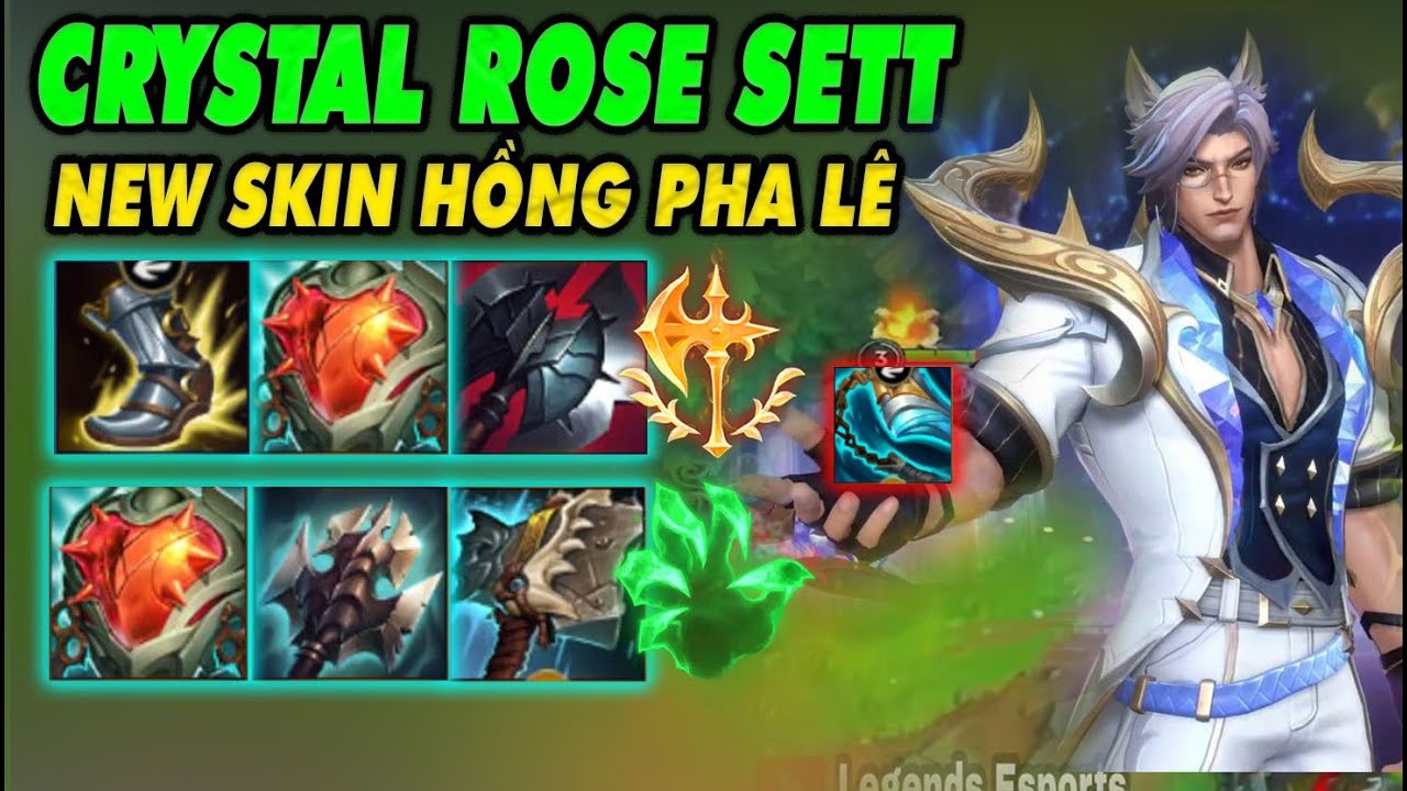 NEW Crystal Rose Sett SO CLEAN | 3 Best Builds Rank 1 Sett is BROKEN?! Wild Rift China Gameplay