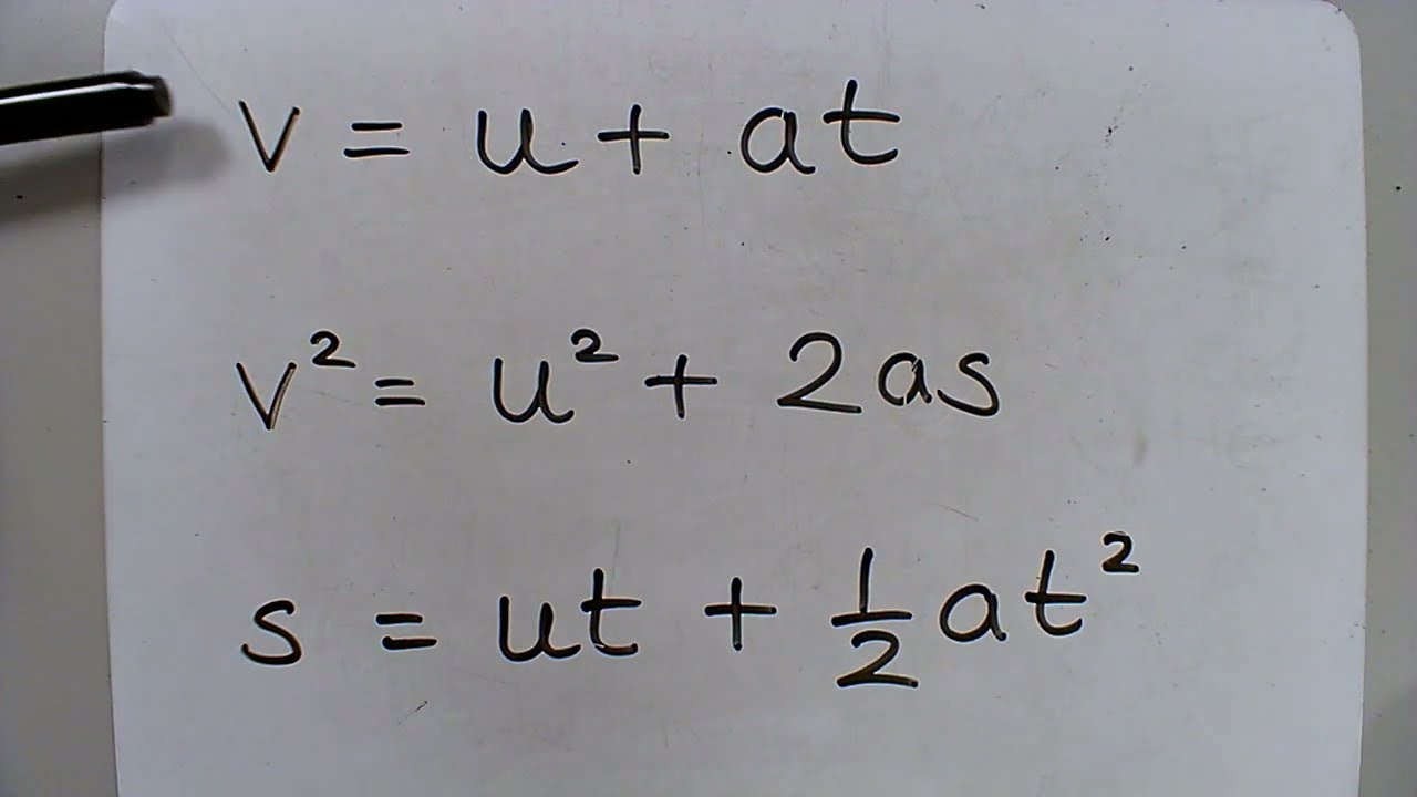 How do you decide which SUVAT equation to use?