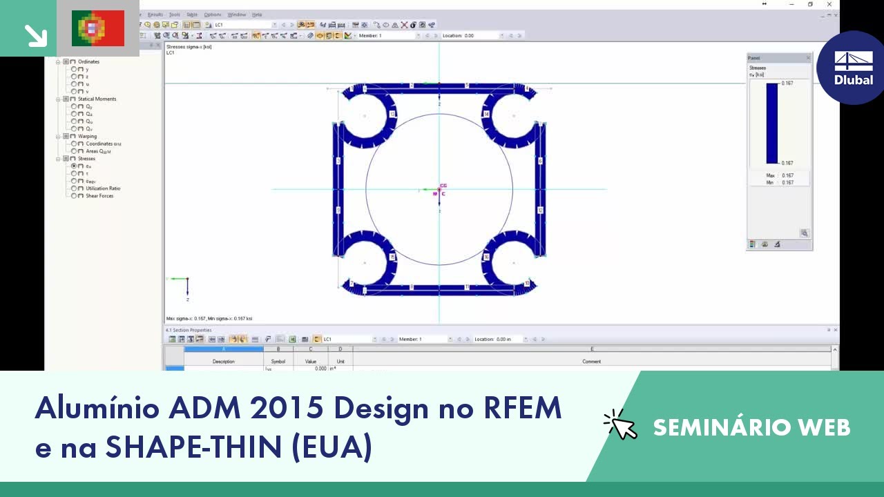 Seminário web | Dimensionamento de alumínio ADM 2015 no RFEM e SHAPE-THIN (EUA)