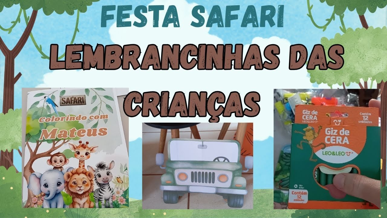 Fazendo as lembrancinhas das crianças e os banner da festa