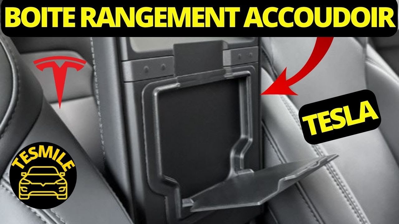 Boîte de rangement magnétique accoudoir Tesla Model 3 Y