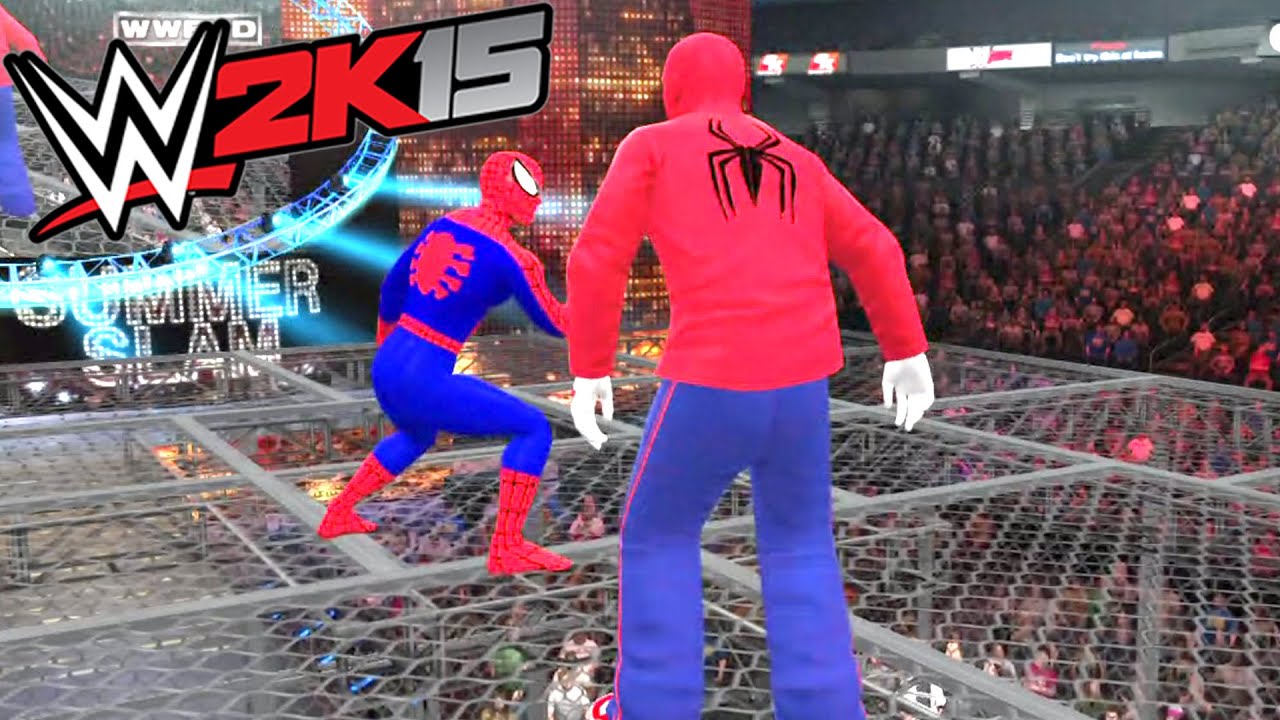 WWE 2K15 - THE AMAZING SPIDER-MAN VS SPIDER-MAN OLD - HELL IN A CELL MATCH