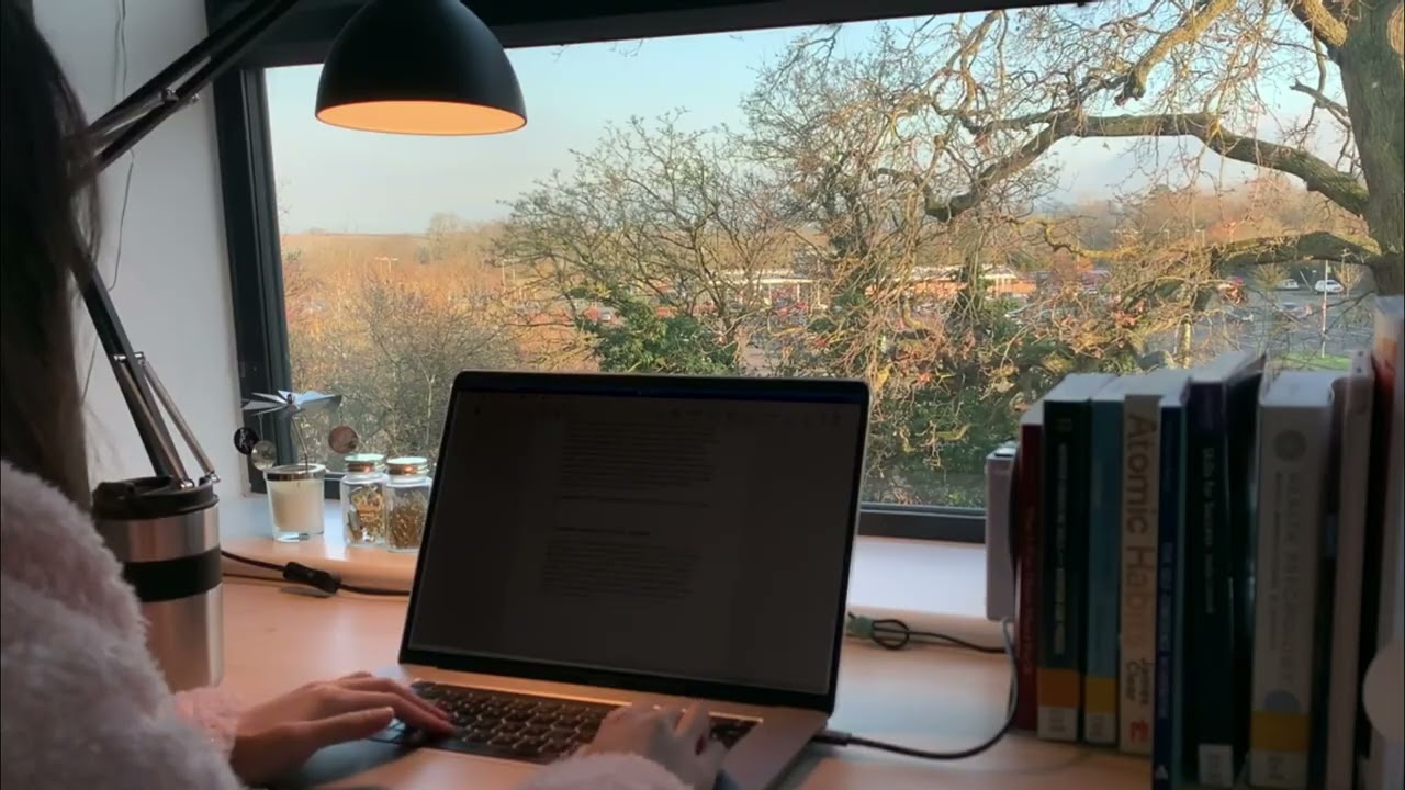 Study With Me 4 Hour Pomodoro Calm and Focus || Willow Study