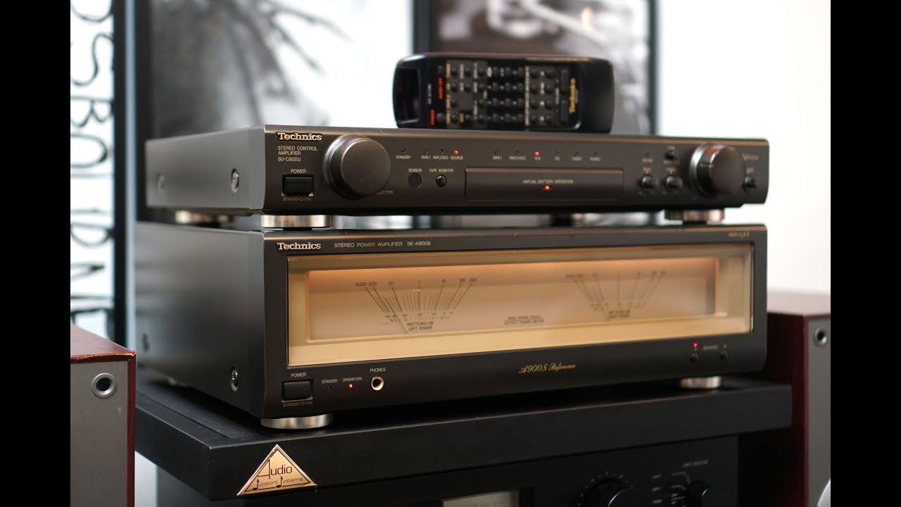 Fabulous Technics SE-A900S Power Amplifier & SU-C800U Pre-Amp -  Remote & Cables