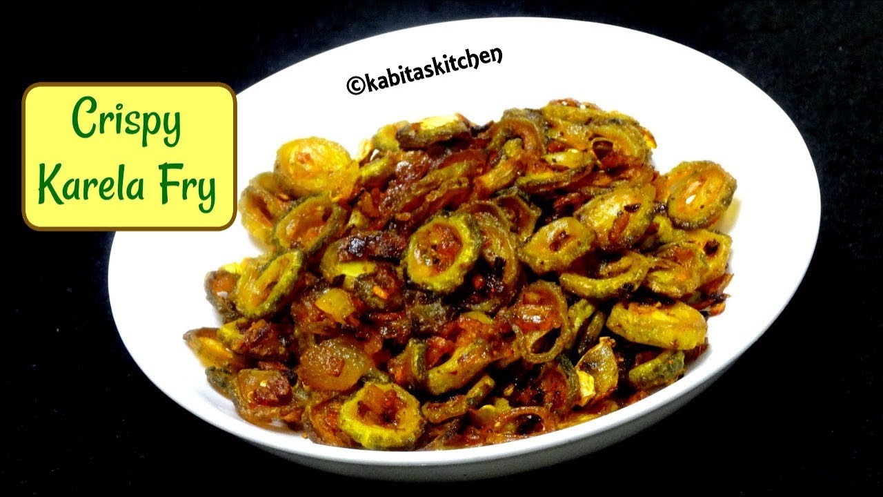 Crispy Karela Fry | कुरकुरे करेला | Bitter gourd fry | Stir fry karela recipe | kabitaskitchen