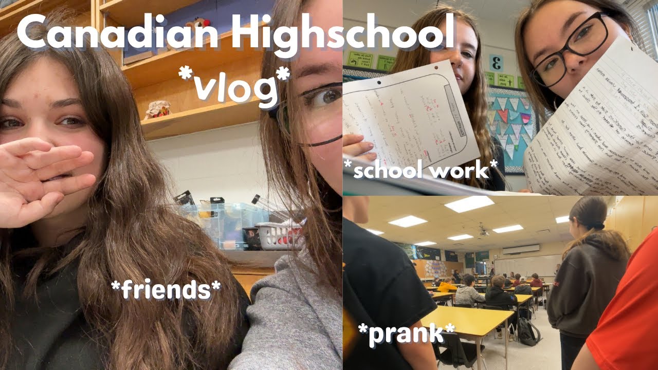 Canadian High School Vlog: Twin Day Prank + Classroom Chaos