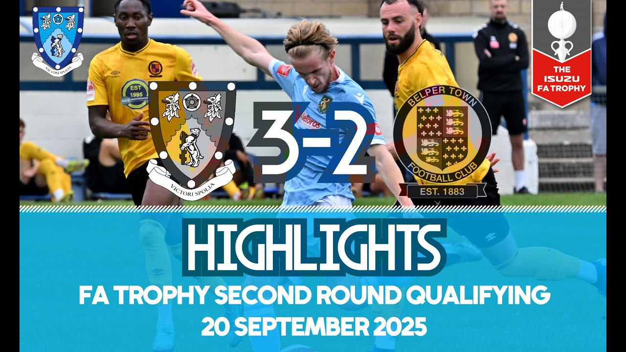 Rugby Town 3-2 Belper Town - 20/09/25 - FA Trophy Second Round Qualifying - Match Highlights