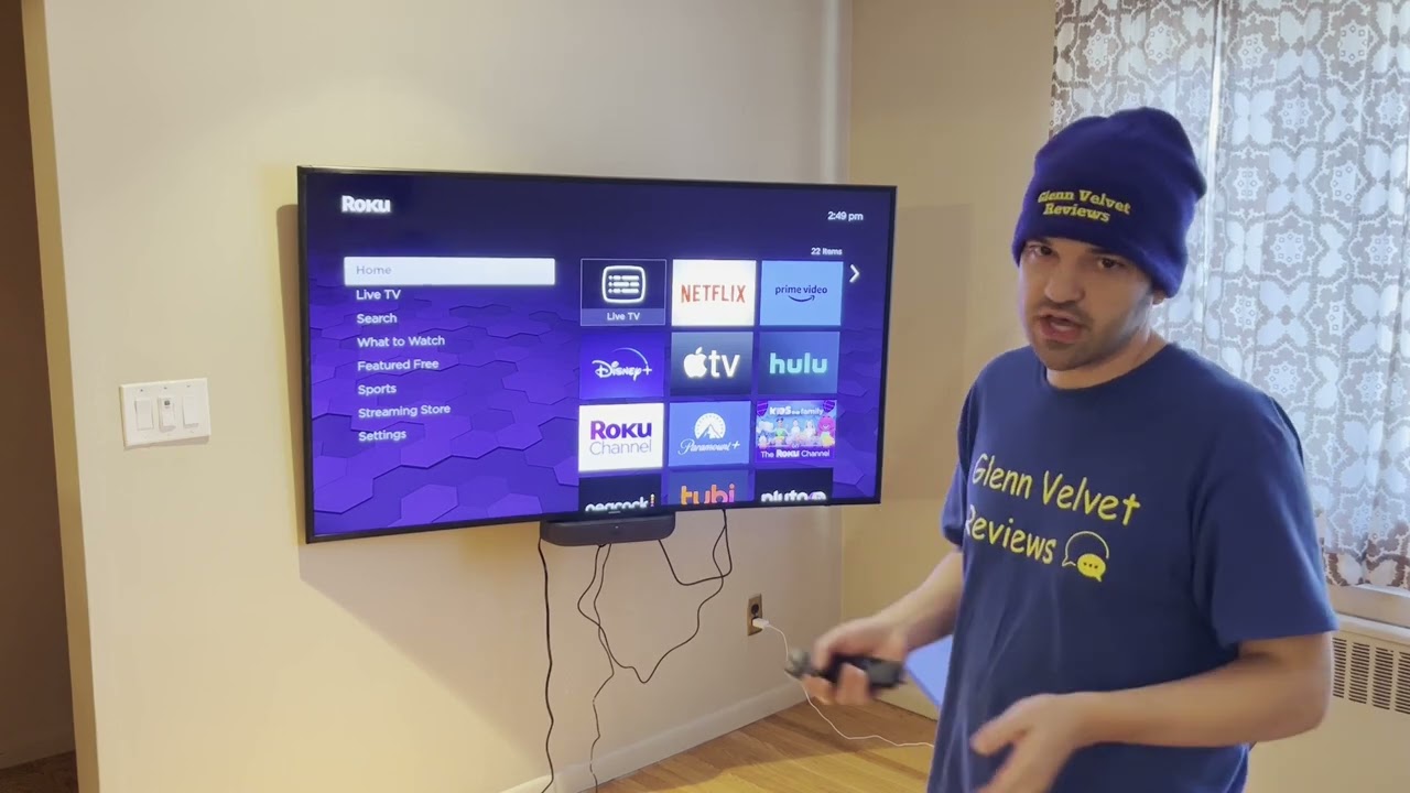 Обзор настройки и звукового теста устройства для потоковой передачи Roku Streambar 4K HDR. Крепле...