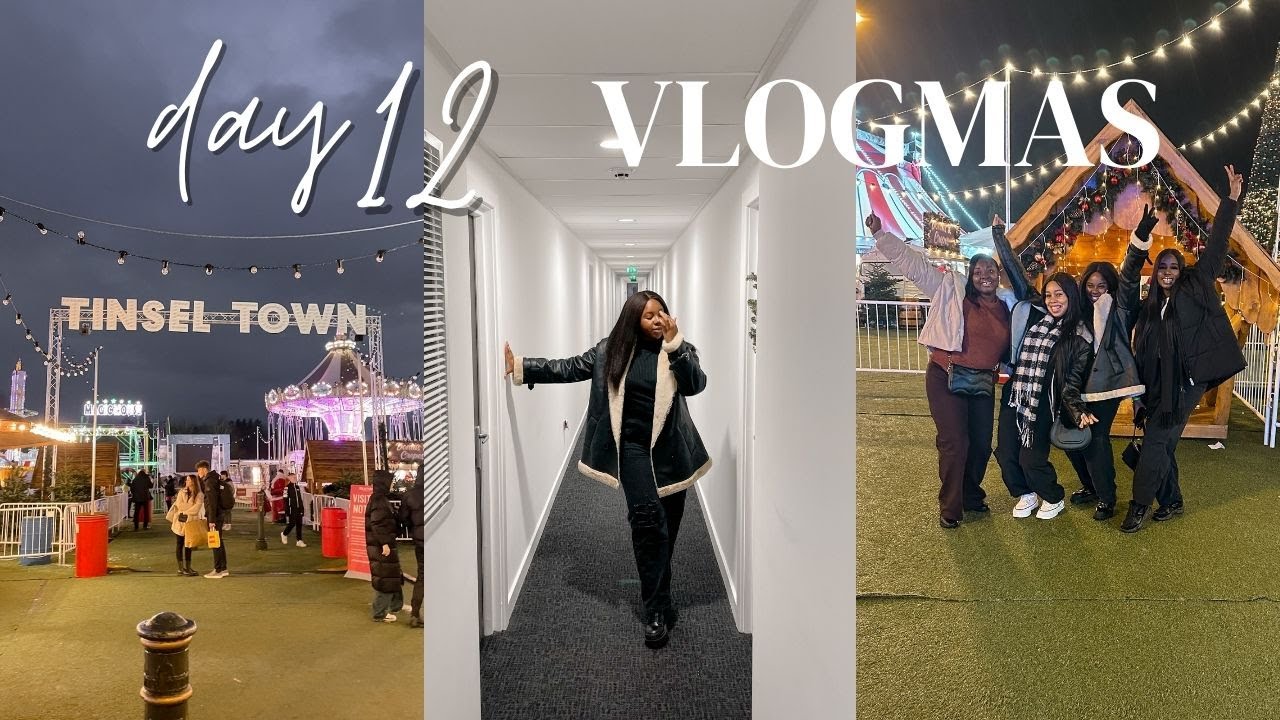 VLOGMAS DAY 12 | A day at TINSEL TOWN Manchester, rides + cost, GIRLS' day out, new TRIPOD