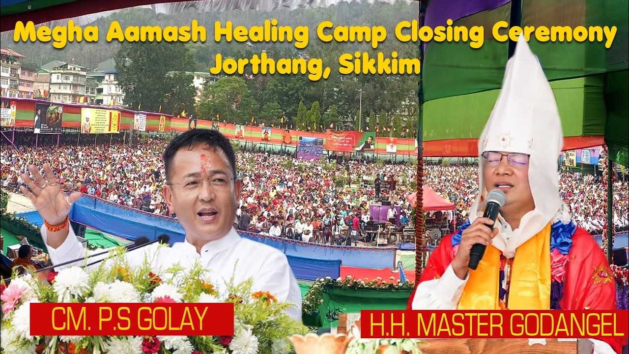 Blessing Wang &Mega Aamasha Healing Camp With H.H Master God Angel And Hon’ble C.M Shri. P.S  Golay