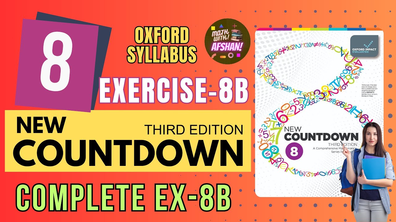 Class 8th Math Exercise 8B Complete | New Countdown third edition class 8 | Math with Afshan #maths