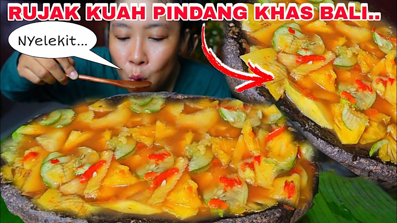PENASARAN ‼️MALAM HARI BIKIN RUJAK KUAH PINDANG KHAS BALI ,