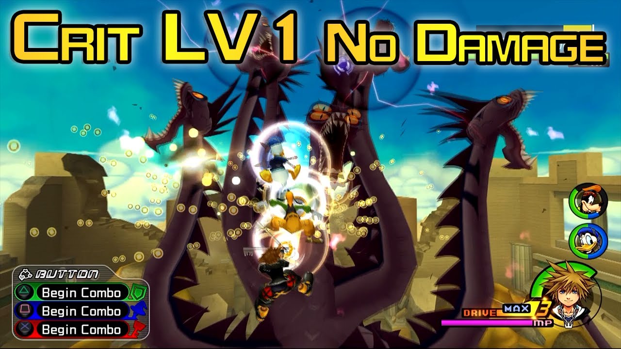 Hydra No Damage (Level 1 Critical Mode) - Kingdom Hearts 2 Final Mix