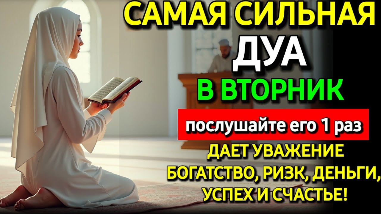 Не пропусти дуа в  ВТОРНИК — самые сложные проблемы решатся, ИншаАллах 
