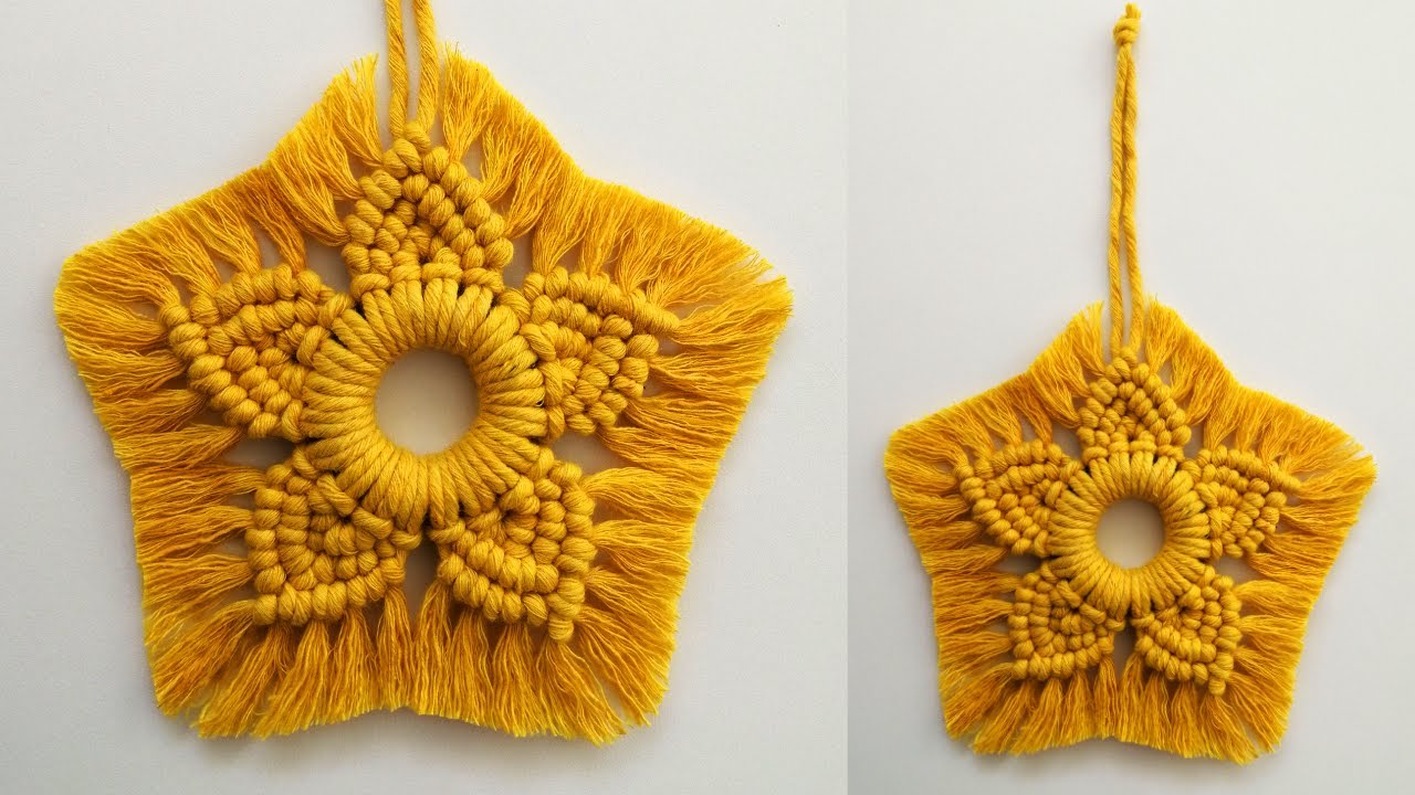 DIY 🌟 ESTRELLA 🌟 en MACRAME (paso a paso) PRINCIPIANTES | DIY Macrame Star Tutorial step by step