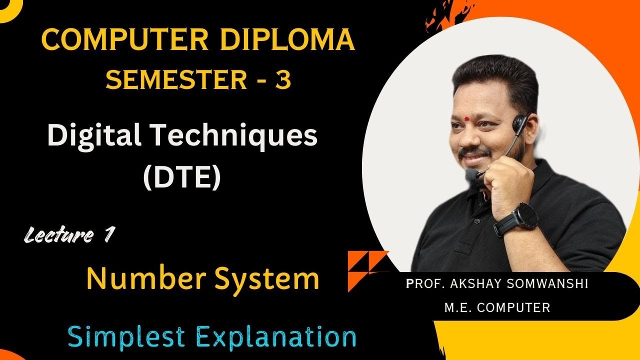 Lecture 1 | Digital Techniques | Number System | Diploma | Computer | SEM - 3 (K Scheme)
