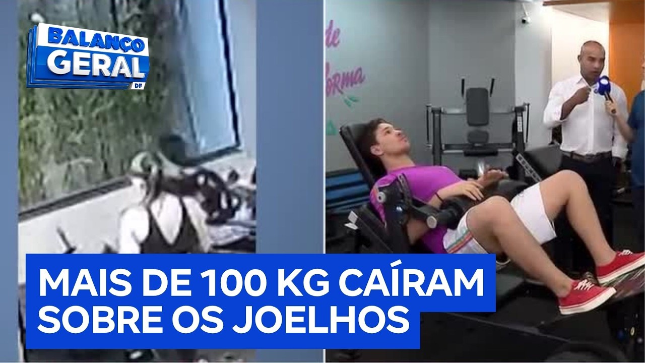 Jovem fratura joelhos em academia e caso acende alerta para orienta&ccedil;&atilde;o adequada | Balan&ccedil;o Geral DF