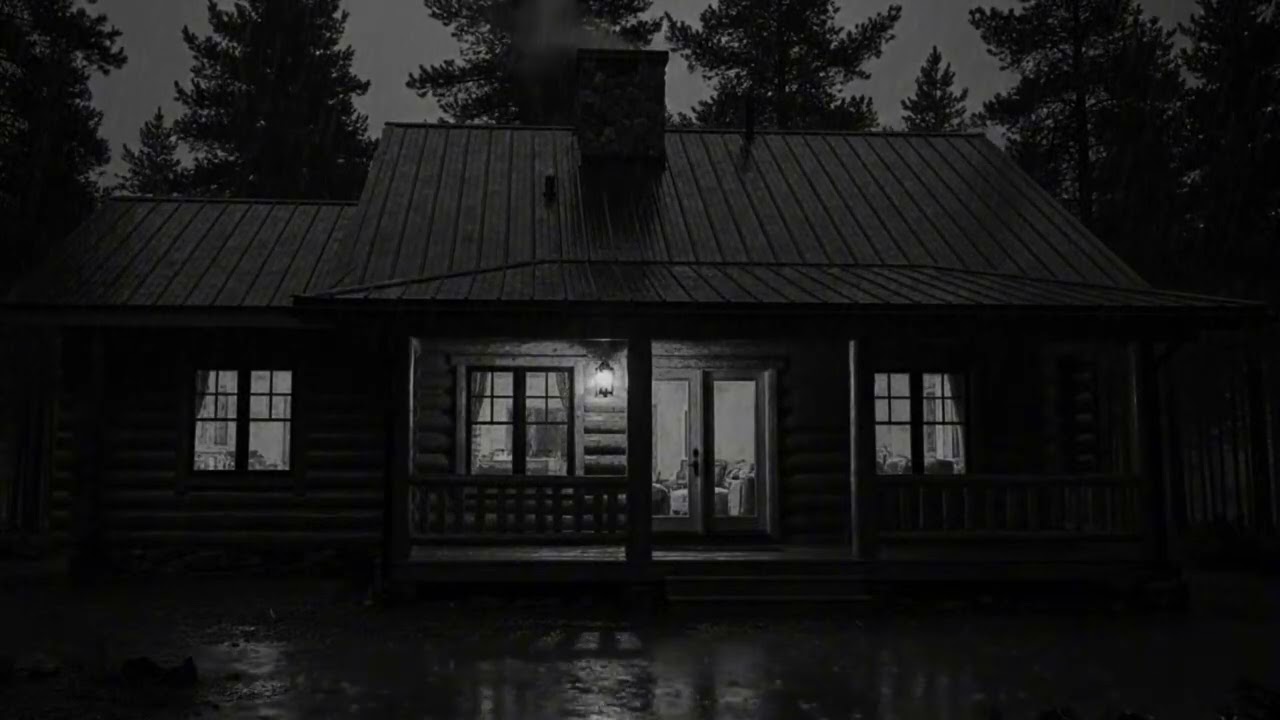 Cabin Night Storm Ambience | Heavy Rain and Thunder for Better Sleep