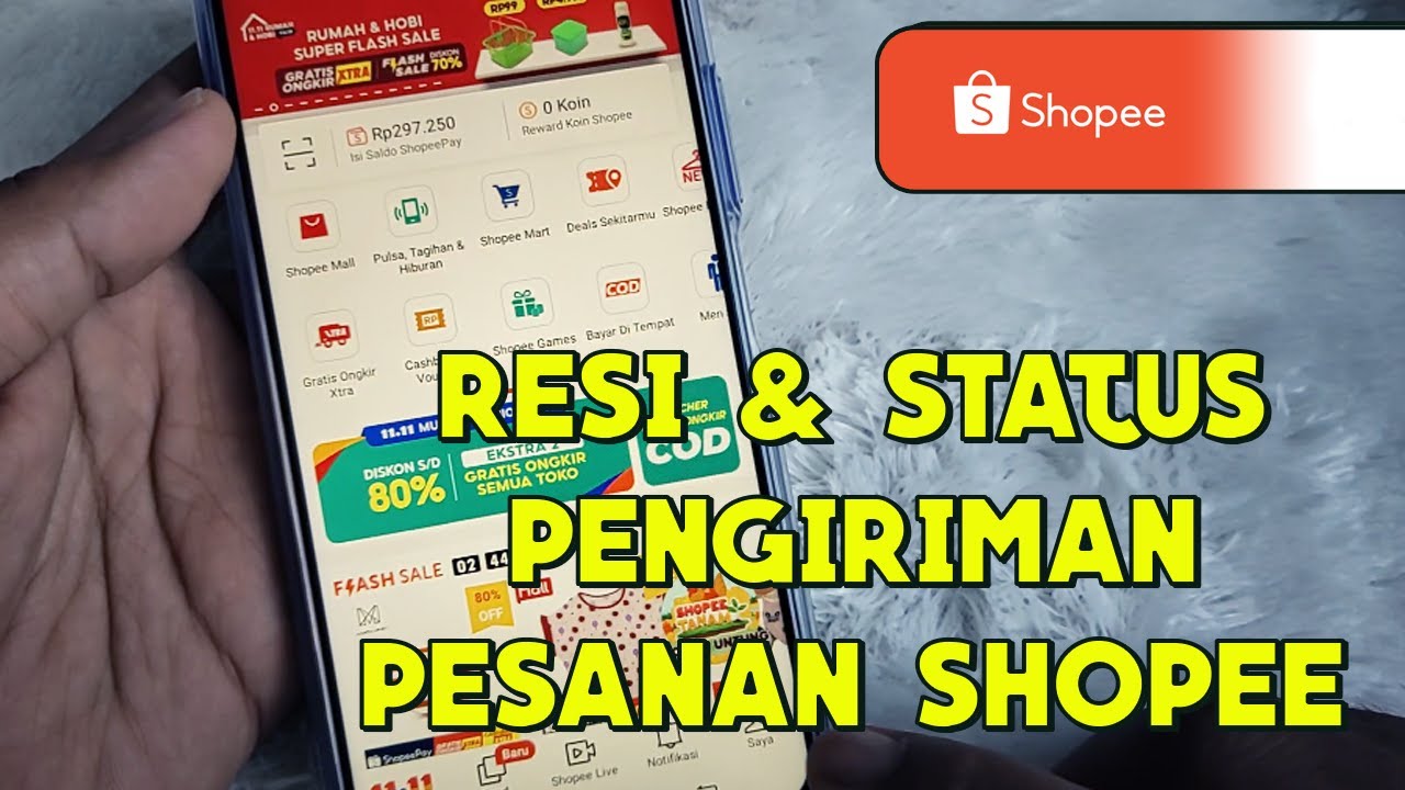 CARA MELIHAT NOMOR RESI DAN STATUS PENGIRIMAN PESANAN SHOPEE