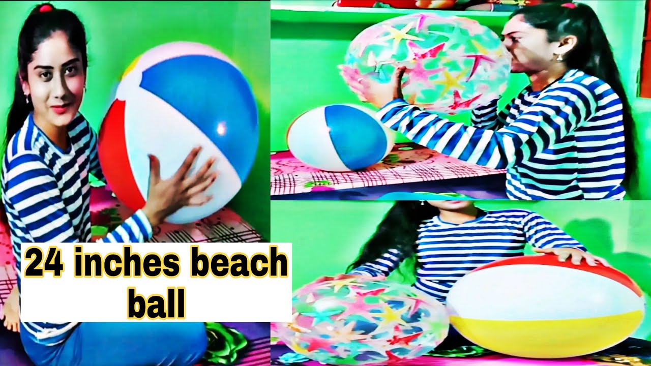Inflating 24 inch beach balls/ unboxing intex 24 inches beach ball/ how to blow beach ball perfectly