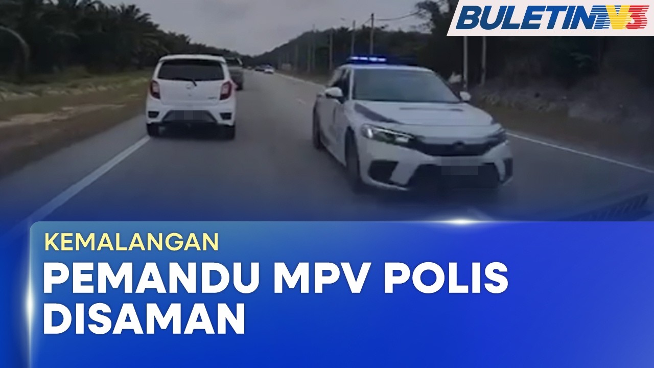 KEMALANGAN | Pemandu MPV Polis Disaman, Bergesel Kenderaan Lain