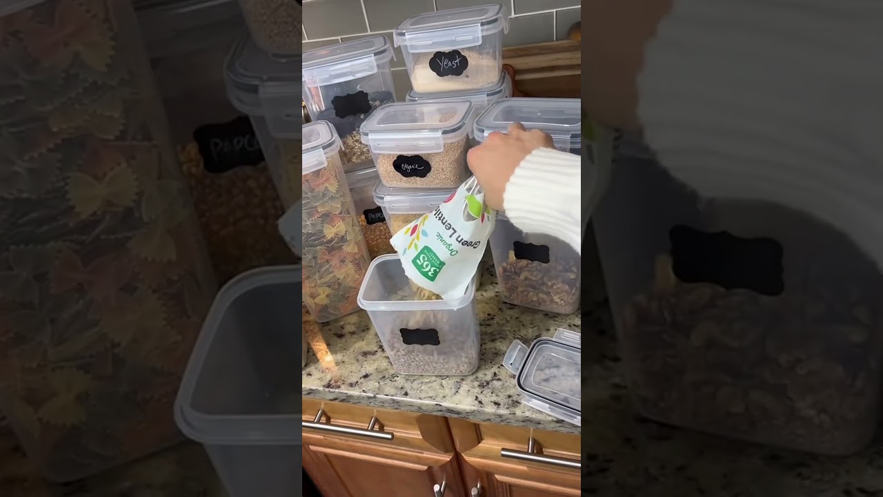 Airtight food storage containers set #food #storage #storagecontainer #organized