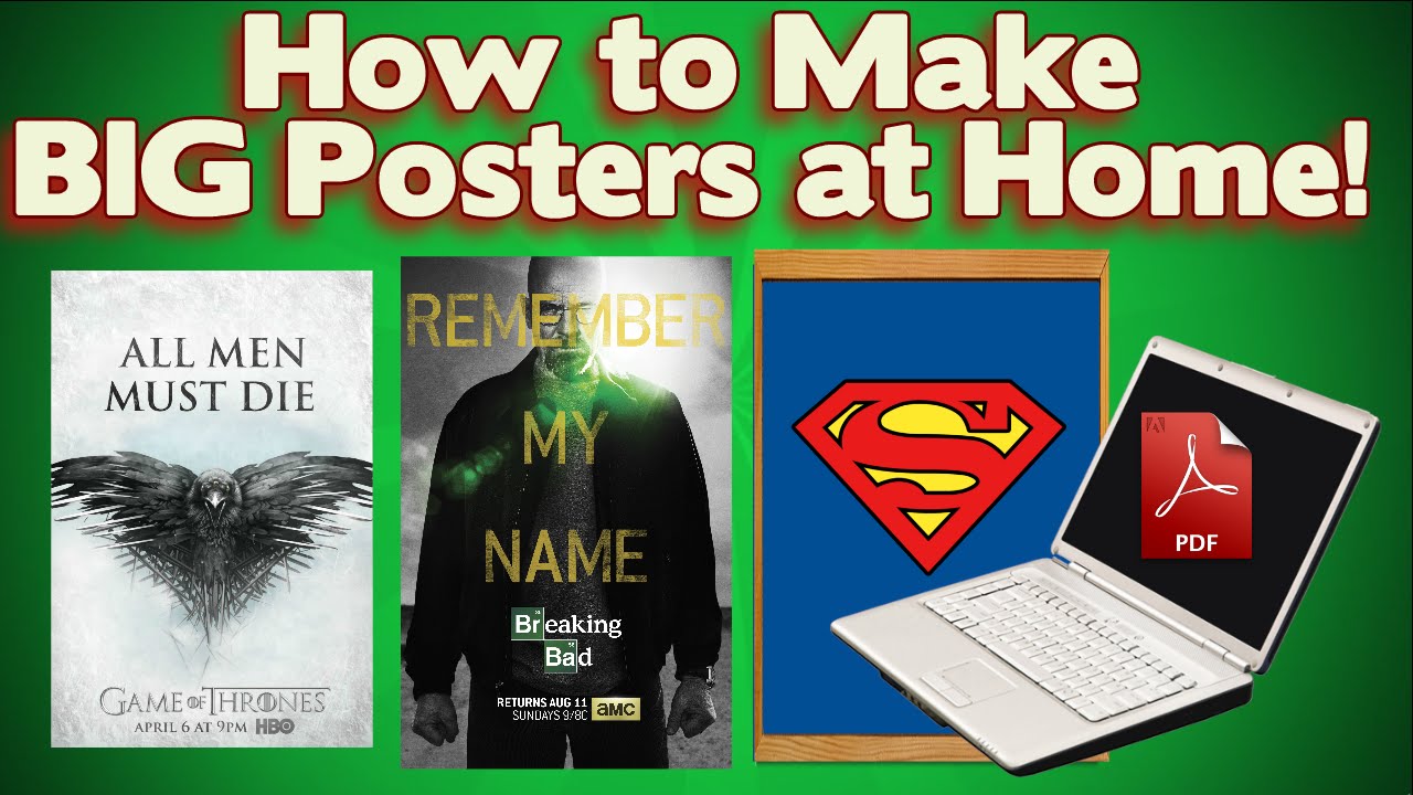 How to Print Large Posters with ANY PRINTER! *Super Easy!* (2021)