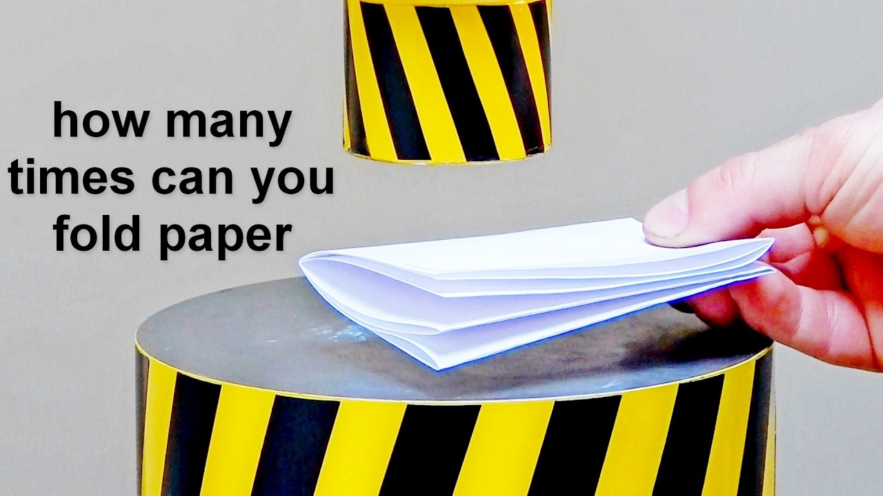 Fold a sheet of paper in half more than 7 times