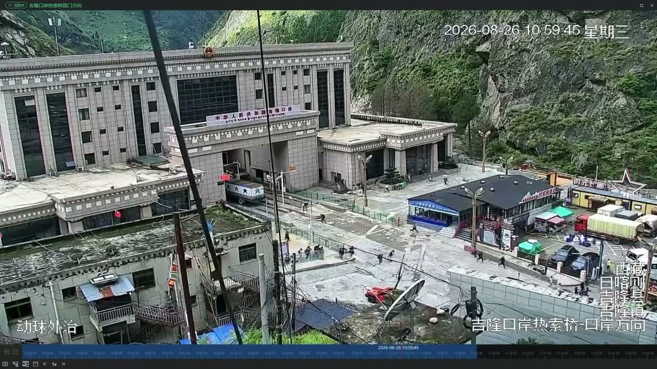 Immigration office of China at Rasuwa Border swept by flood. #flood #flashflood #nepal #china