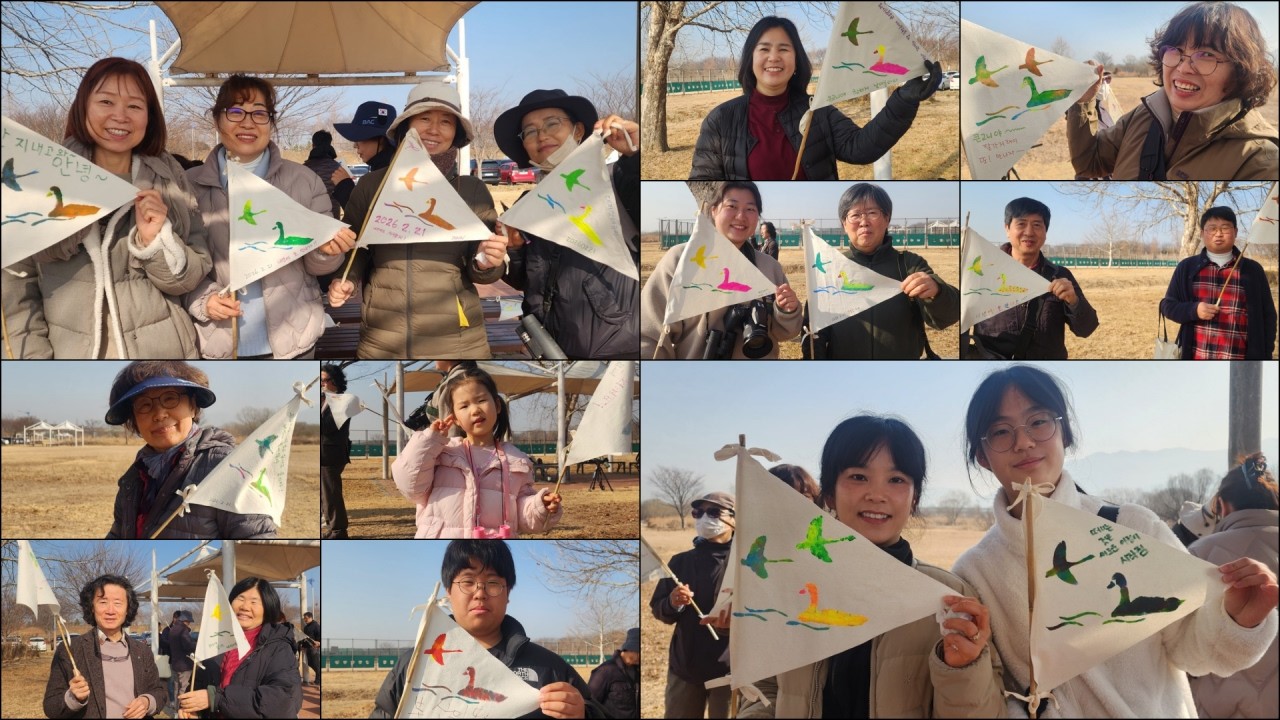 [백조환송제]식구들 함께 모여 고향길가는 백조(큰고니)를 환송하였습니다. 백조환영회 자리에서 다시 뵙길 기다리겠습니다.